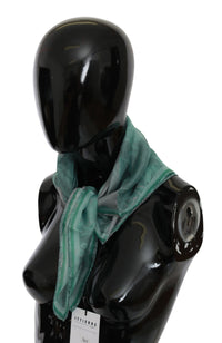 Thumbnail for Elegant Silk Green Printed Scarf