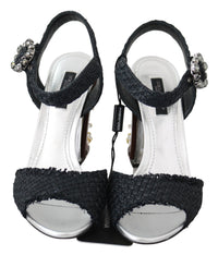 Thumbnail for Elegant Black Ankle Strap Sandals with LED Lights