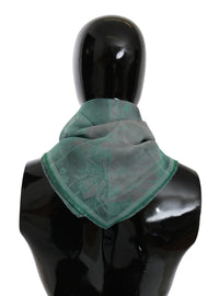 Thumbnail for Elegant Silk Green Printed Scarf