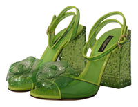 Thumbnail for Enchanting Green Crystal Embellished Sandals