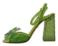 Thumbnail for Enchanting Green Crystal Embellished Sandals