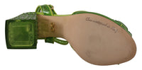 Thumbnail for Enchanting Green Crystal Embellished Sandals