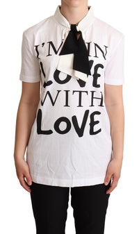 Thumbnail for Chic Love Slogan Silk Cotton Tee