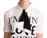 Thumbnail for Chic Love Slogan Silk Cotton Tee