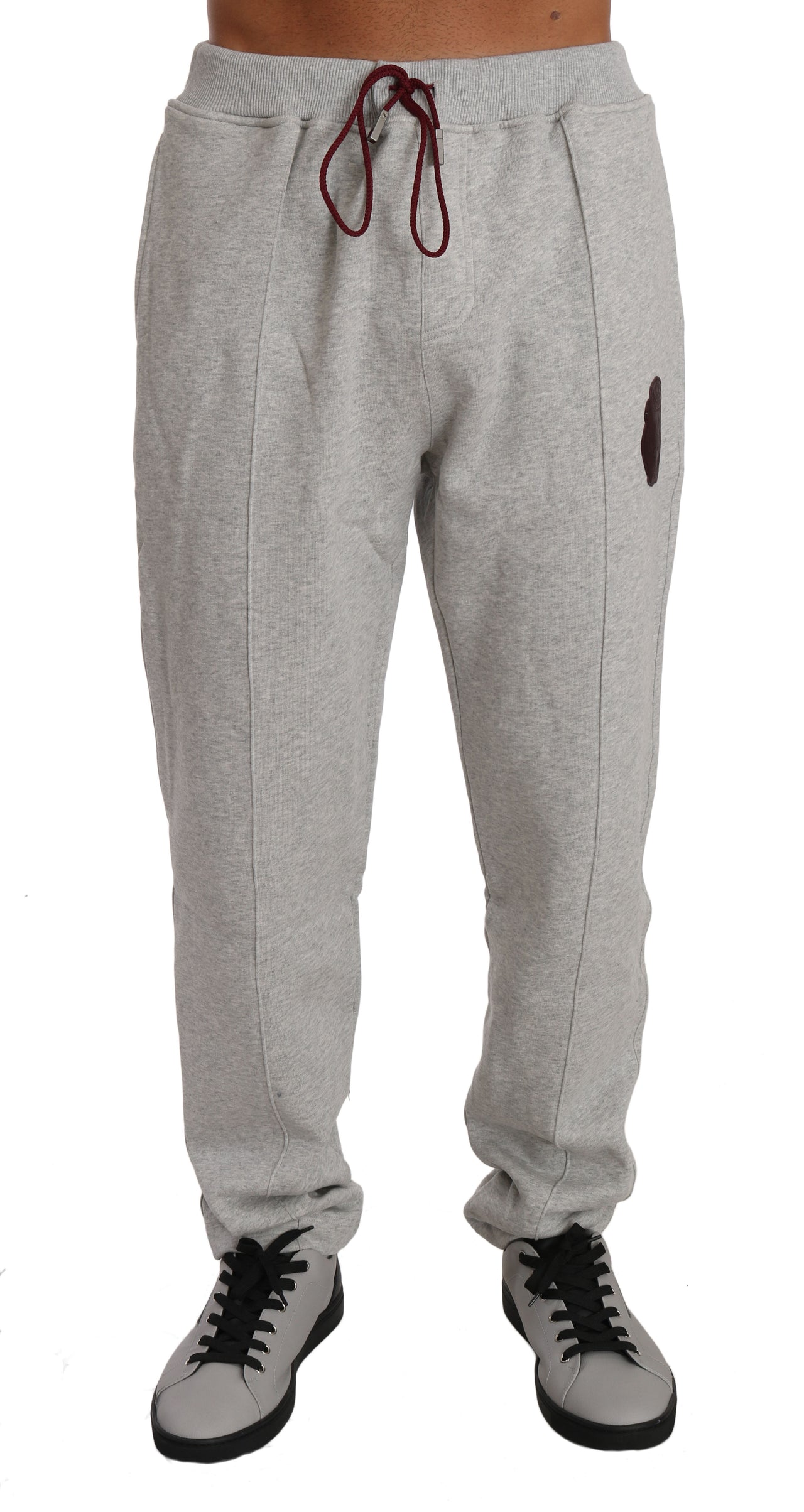 Elegant Gray Hooded Sweatsuit Ensemble