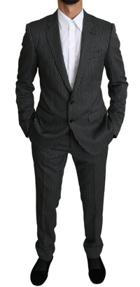 Thumbnail for Elegant Striped Wool-Silk Two-Piece Suit