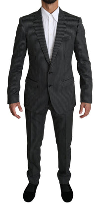 Thumbnail for Elegant Striped Wool-Silk Two-Piece Suit