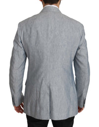 Thumbnail for Elegant Light Blue Double Breasted Blazer
