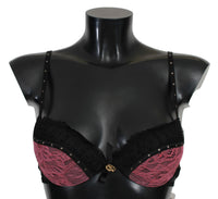 Thumbnail for Elegant Black Lace Push-Up Bra