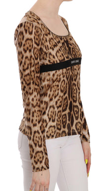 Thumbnail for Elegant Leopard Long Sleeve Top