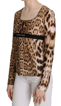 Thumbnail for Elegant Leopard Long Sleeve Top