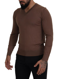 Thumbnail for Elegant Virgin Wool V-Neck Pullover Sweater