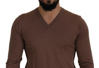 Thumbnail for Elegant Virgin Wool V-Neck Pullover Sweater