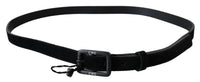 Thumbnail for Elegant Black Velvet Buckle Leather Belt