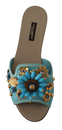 Thumbnail for Exquisite Crystal-Embellished Exotic Leather Sandals