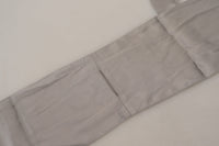 Thumbnail for Metallic Silver Silk Stretch Belt