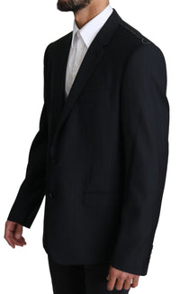Thumbnail for Elegant Blue Patterned Martini Formal Blazer