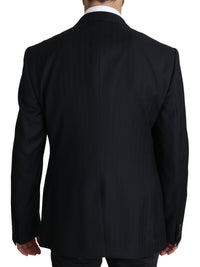 Thumbnail for Elegant Blue Patterned Martini Formal Blazer