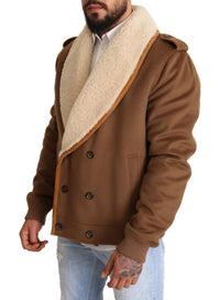 Thumbnail for Elegant Double Breasted Shearling Jacket
