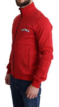 Thumbnail for Chic Red Turtle Neck Zip Cardigan Sweater
