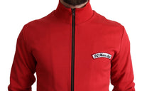 Thumbnail for Chic Red Turtle Neck Zip Cardigan Sweater