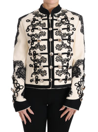 Thumbnail for Elegant Off-White Baroque Jacket