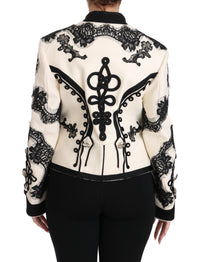 Thumbnail for Elegant Off-White Baroque Jacket