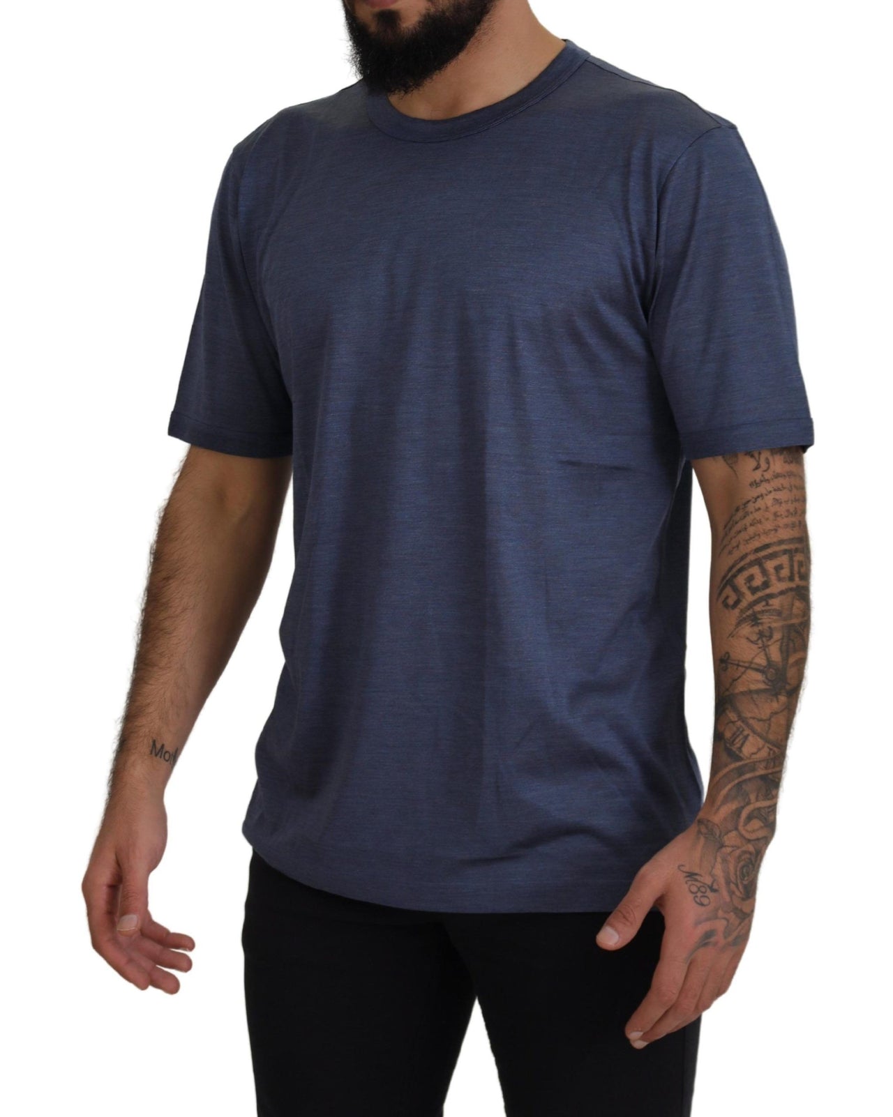 Elegant Silk Crewneck T-Shirt