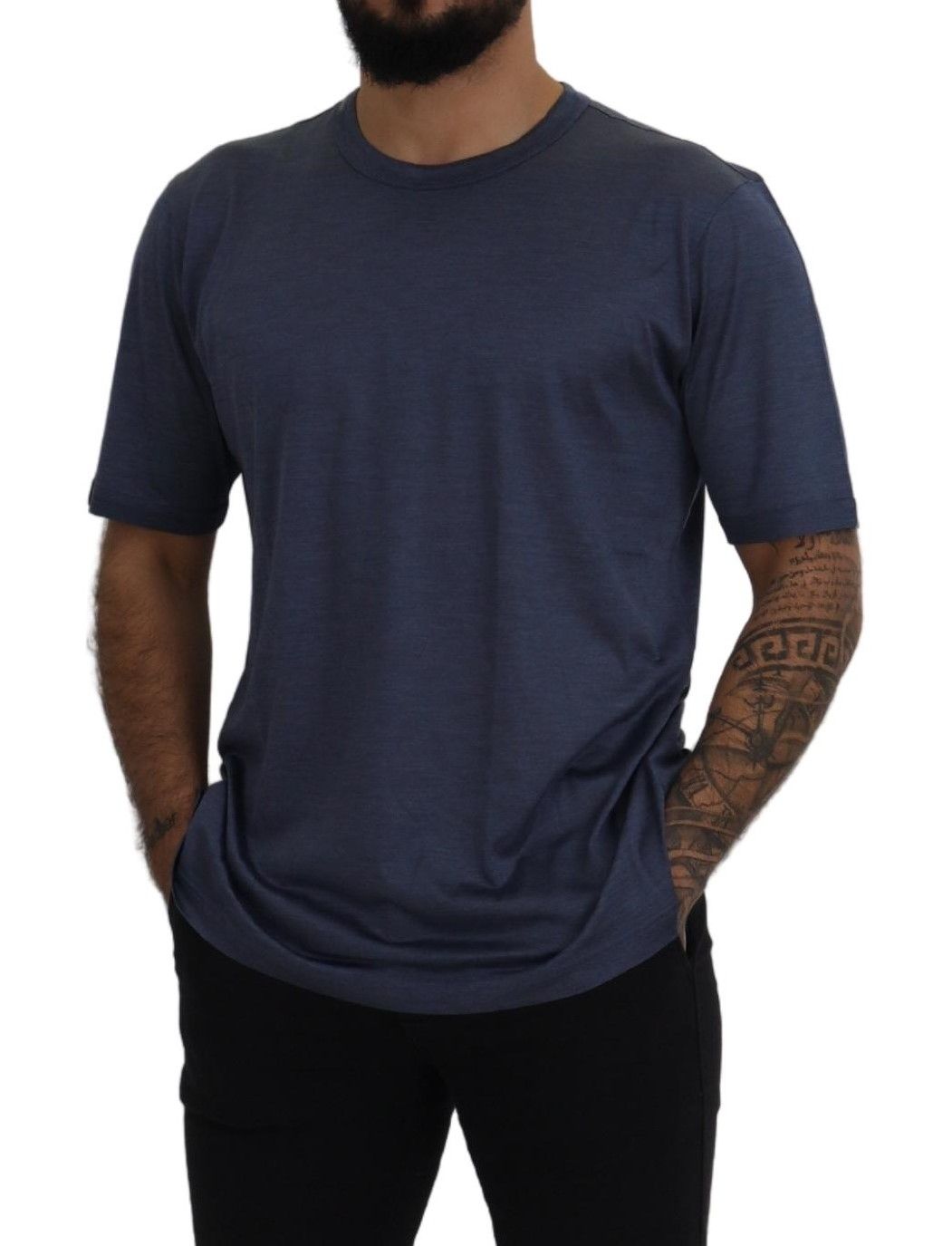 Elegant Silk Crewneck T-Shirt