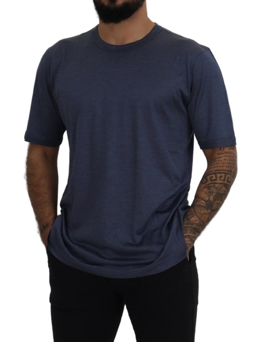 Elegant Silk Crewneck T-Shirt