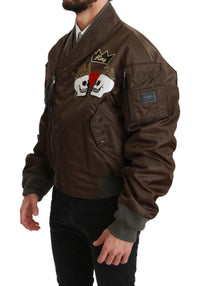 Thumbnail for Sequined Double-Breasted Bomber Jacket