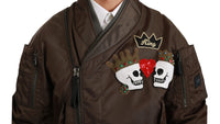 Thumbnail for Sequined Double-Breasted Bomber Jacket