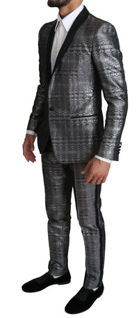 Thumbnail for Elegant Silver Patterned Men's Suit