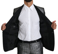 Thumbnail for Elegant Silver Patterned Men's Suit