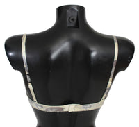 Thumbnail for Beige Lace Balconcino Silk Bra