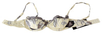 Thumbnail for Beige Lace Balconcino Silk Bra