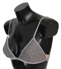 Thumbnail for Sequined Gray Triangolo Bra Luxury Underwear
