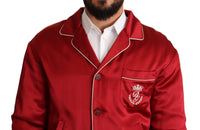 Thumbnail for Sumptuous Silk Red Bomber Jacket