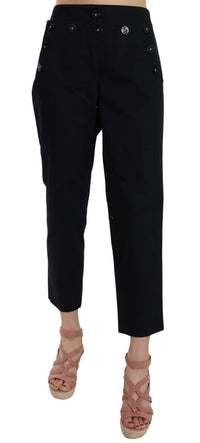 Thumbnail for Chic Black Cotton Trousers