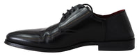 Thumbnail for Black Leather Lace Up Men Dress Derby Shoes