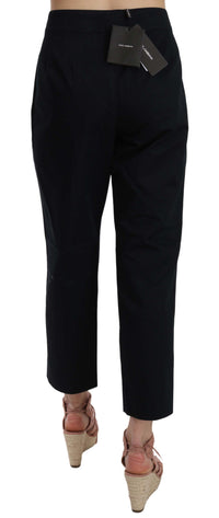 Thumbnail for Chic Black Cotton Trousers