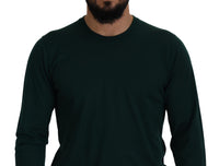 Thumbnail for Elegant Green Crewneck Cashmere Sweater