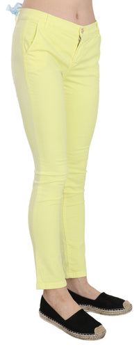 Thumbnail for Chic Yellow Low Waist Skinny Casual Trousers