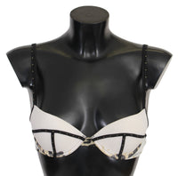 Thumbnail for Elegant White Push-Up Bra With Logo Details