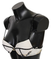 Thumbnail for Elegant White Push-Up Bra With Logo Details