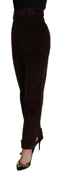 Thumbnail for Elegant Bordeaux High-Waisted Corduroy Pants