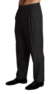 Thumbnail for Elegant Gray Skinny Dress Trousers