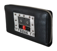 Thumbnail for Elegant Black Leather Zip Continental Wallet