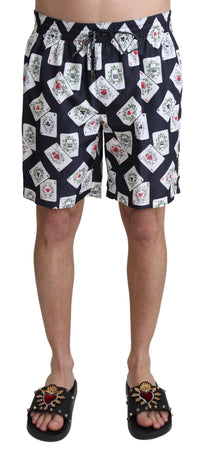 Thumbnail for Multicolor Card Deck Printed Swim Trunks