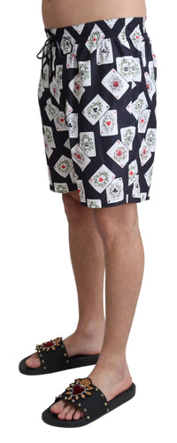 Thumbnail for Multicolor Card Deck Printed Swim Trunks